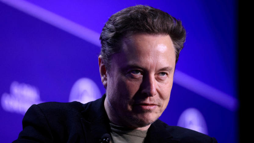 FILE PHOTO: Elon Musk, chief executive officer of SpaceX and Tesla and owner of X looks on during the Milken Conference 2024 Global Conference Sessions at The Beverly Hilton in Beverly Hills, California, U.S., May 6, 2024.  REUTERS/David Swanson/File Photo/File Photo