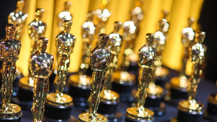 Hollywood, CA - March 10: The award statues themselves back stage during the the 96th Annual Academy Awards in Dolby Theatre at Hollywood & Highland Center in Hollywood, CA, Sunday, March 10, 2024. (Robert Gauthier / Los Angeles Times via Getty Images)