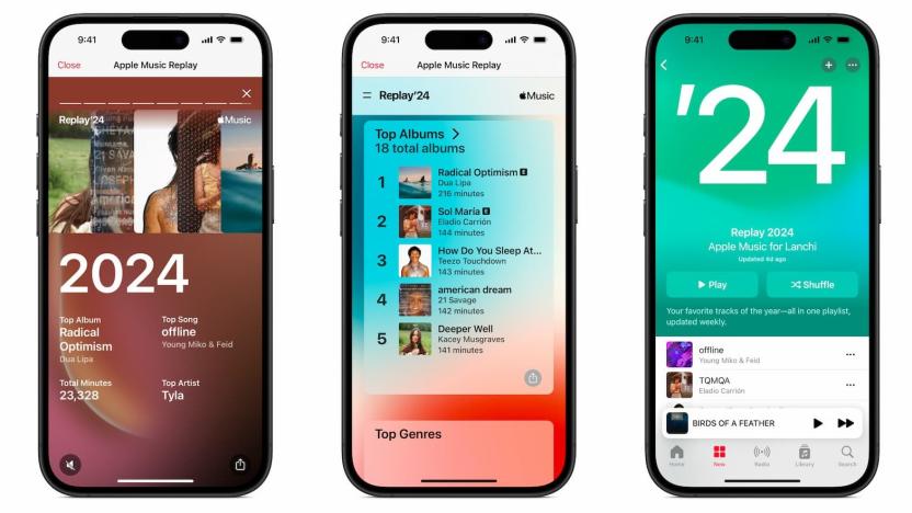 Apple Music Replay 2024 screenshots