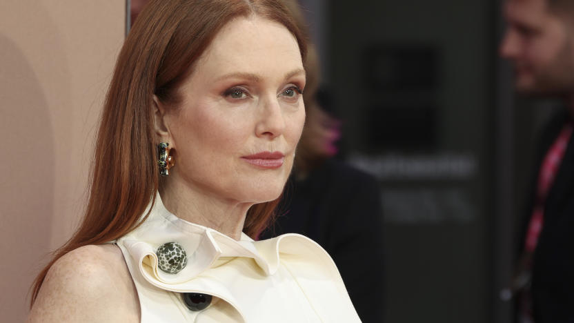 LONDON, ENGLAND - OCTOBER 19: Julianne Moore attends "The Room Next Door" headline gala during the 68th BFI London Film Festival at The Royal Festival Hall on October 19, 2024 in London, England. (Photo by Mike Marsland/WireImage)