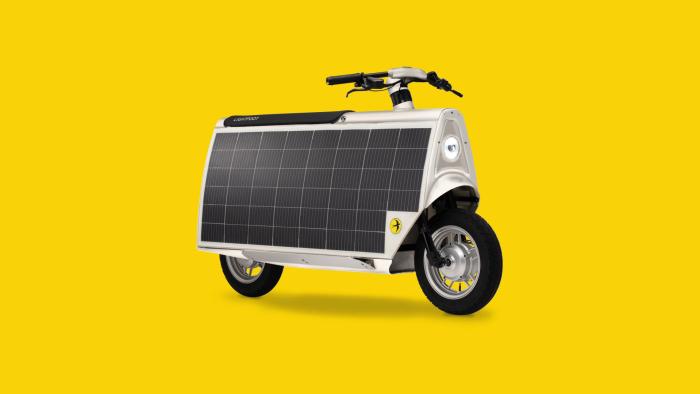 Promotional image of the Lightfoot Solar Scooter