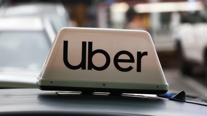 Uber logo is seen in Warsaw, Poland on October 4, 2024. (Photo by Jakub Porzycki/NurPhoto via Getty Images)